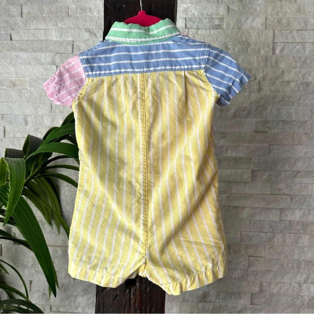 Ralph Lauren Pastel Multicolor Oxford Stripe Shirtall Size 3 Month